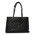 Caviar Quilted Grand Shopping Tote GST Black