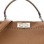 Cuoio Romano Selleria Bi-Color Large Peekaboo Iconic Satchel  Mou Deserto