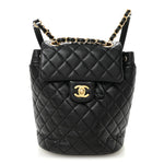 Calfskin Quilted Mini Urban Spirit Backpack Black