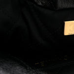 Shiny Calfskin Quilted Small Chanel 22 Black