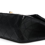 Aged Calfskin Quilted 2.55 Reissue 226 Flap Black