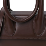 Smooth Calfskin Le Chiquito Noeud Dark Brown