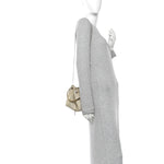 Metallic Woven Bon Bon Bag Champagne