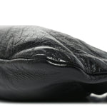 Calfskin Pac Ruched Hobo Black