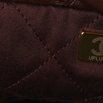 Shiny Calfskin Quilted Small Chanel 22 Dark Brown