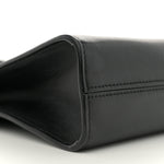 Calfskin Crocodile Embossed Effect Antony Messenger Crossbody Black