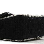 Tweed Braided Mini Rectangular Flap Black