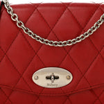Shiny Buffalo Quilted Darley Shoulder Bag Red