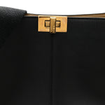 Vitello Seta Glazed Fabric FF 1974 Medium Peekaboo X-Lite Black Mogano Panna
