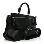 Calfskin Large Sofia Shoulder Bag Black