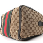 Monogram Selleria Calfskin Vintage Web Medium Boston Beige Ebony Cocoa