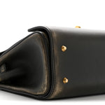Calfskin Small Money Top Handle Handbag Brown