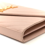 Grain De Poudre Matelasse Chevron Monogram Chain Wallet Pale Pink