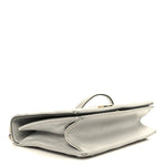 Metallic Grained Calfskin Medium Diorama Flap Bag Silver