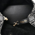 Calfskin Tweed Cannage Medium Toujours  Black White