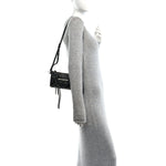 Agneau Arena Crystal Neo Nano Cagole Handbag Black