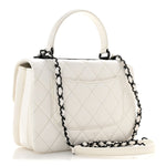 Lambskin Quilted Small Trendy CC Dual Handle Flap Bag White