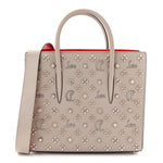 Calfskin Spikes Loubinthesky Medium Grey