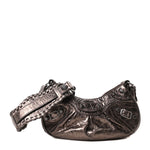 Metallic Agneau Arena Le Cagole Shoulder Bag XS Dark Bronze