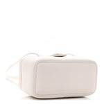 Shiny Caviar Preppy Coco Long Vanity With Strap White