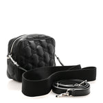 Nylon Calfskin Enamel GG Matelasse Shoulder Bag Black