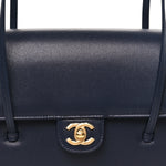 Shiny Caviar Preppy Coco Small Flap Navy