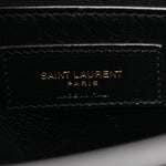 Shiny Calfskin Crocodile Embossed Manhattan Baguette Black