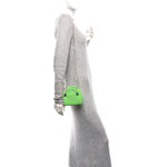 Brushed Calfskin Micro Wanda Top Handle Bag Green