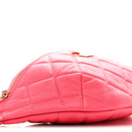 Caviar Quilted Sweetheart Belt Bag Fuchsia