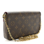 Monogram Pochette Felicie Chain Wallet Fuchsia