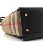 Grainy Calfskin House Check Small Canterbury Black