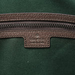 GG Supreme Monogram Textured Dollar Calfskin Web Medium Savoy Duffle Bag Beige Dark Brown