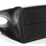 Polished Saddle Calfskin Small Alexia Bag Black