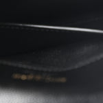 Grain De Poudre Matelasse Chevron Monogram Envelope Chain Wallet Black