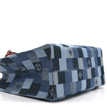 Denim Damier Monogram Onthego Blue Rouge