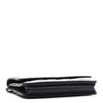 Lambskin Quilted Wallet On Chain WOC Navy Blue