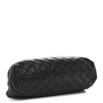 Lambskin Quilted Maxi Icare Shopping Tote Black