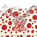 LV X YK Epi Infinity Dots Twist Shoulder Bag PM White Red