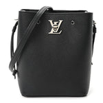 Calfskin Nano Lockme Bucket Black