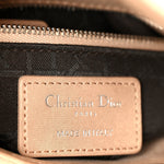 Lambskin Cannage Mini Lady Dior Powder Beige