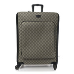 GG Supreme Monogram Four Wheel Suitcase Black