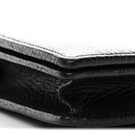Calfskin Mini GG Marmont Chain Wallet Black