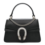 Dollar Calfskin Crystal Mini Dionysus Top Handle Bag Black Crystal