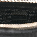 Yarn Raffia Effect Crochet Triangle Shoulder Bag Black