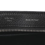 Drummed Calfskin Suede Small Trapeze Black