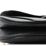 Grained Calfskin Mini Saddle Bag Black