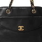 Caviar Flap Shoulder Bag Black