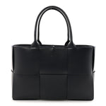 Nappa Maxi Intrecciato Small Arco Tote Navy