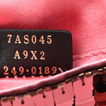 Sequin Paillettes Shiny Nappa Sex and the City Nano Maxi Buckle Baguette Charm Granata