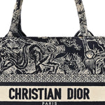 Calfskin Dioriviera Toile De Jouy Small Book Tote With Strap Blue Multicolor